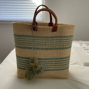 Mar Y Sol Raffia Basket Tote